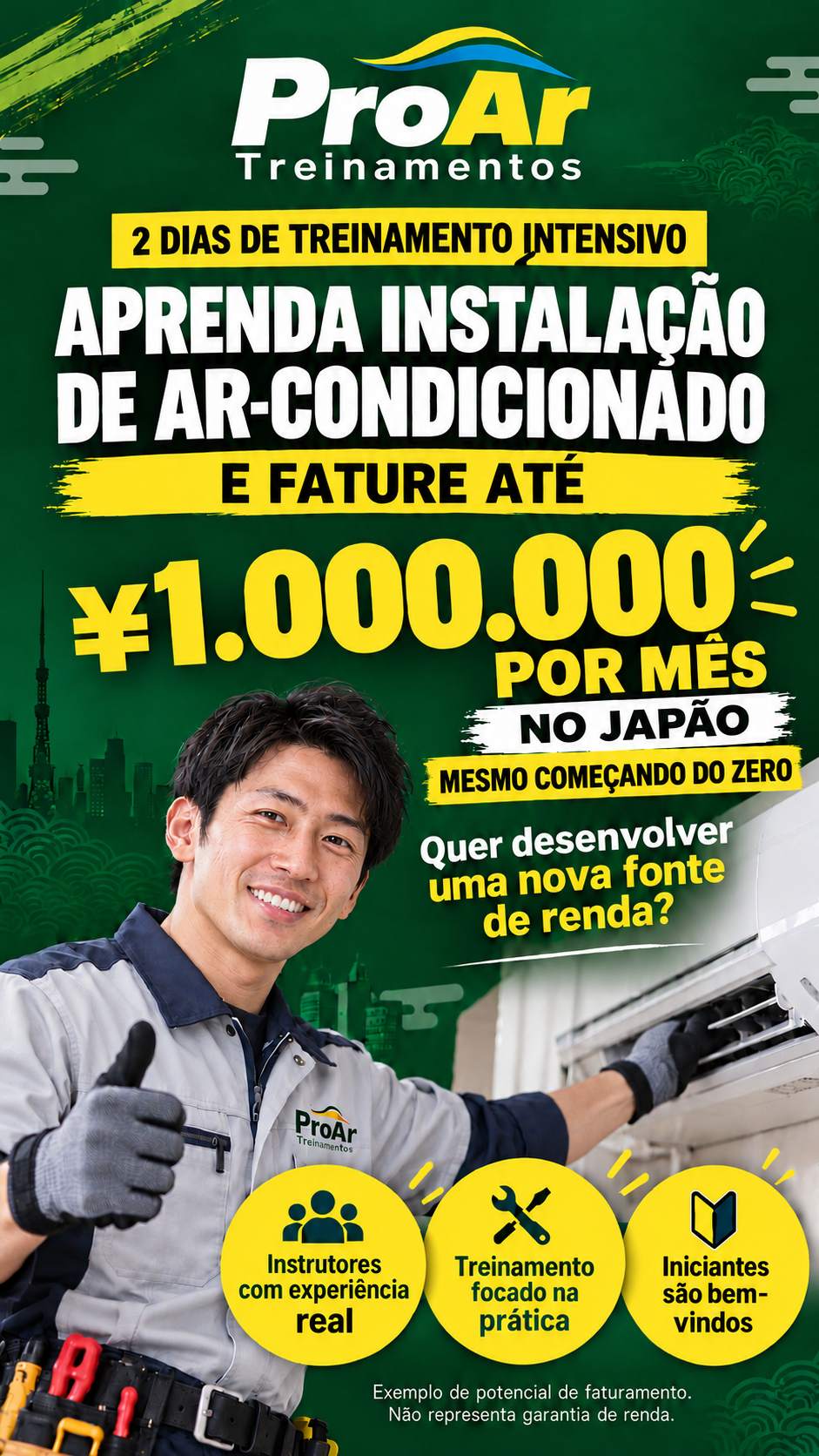 Técnico com uniforme ProAr — imagem ilustrativa